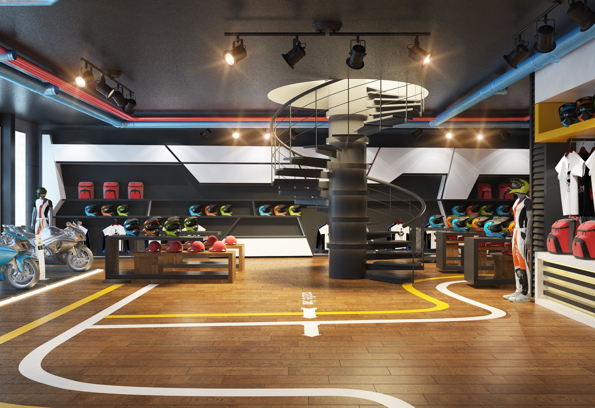 Moto Store Interior (3D)